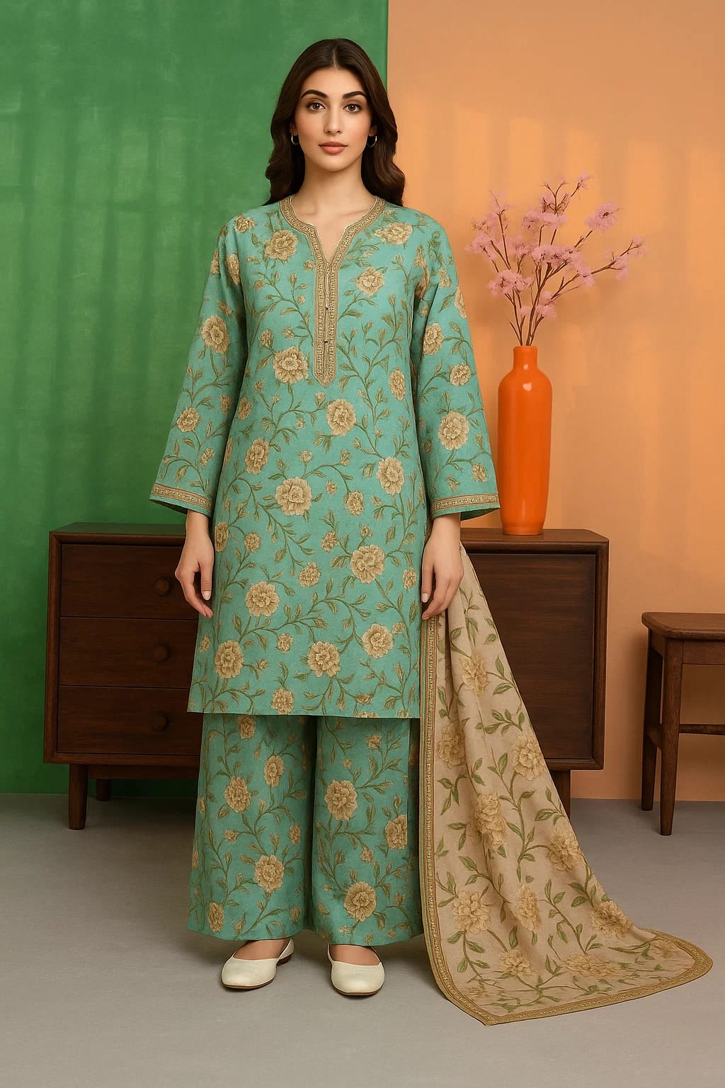 Serene Bloom – 3-Piece Suit
