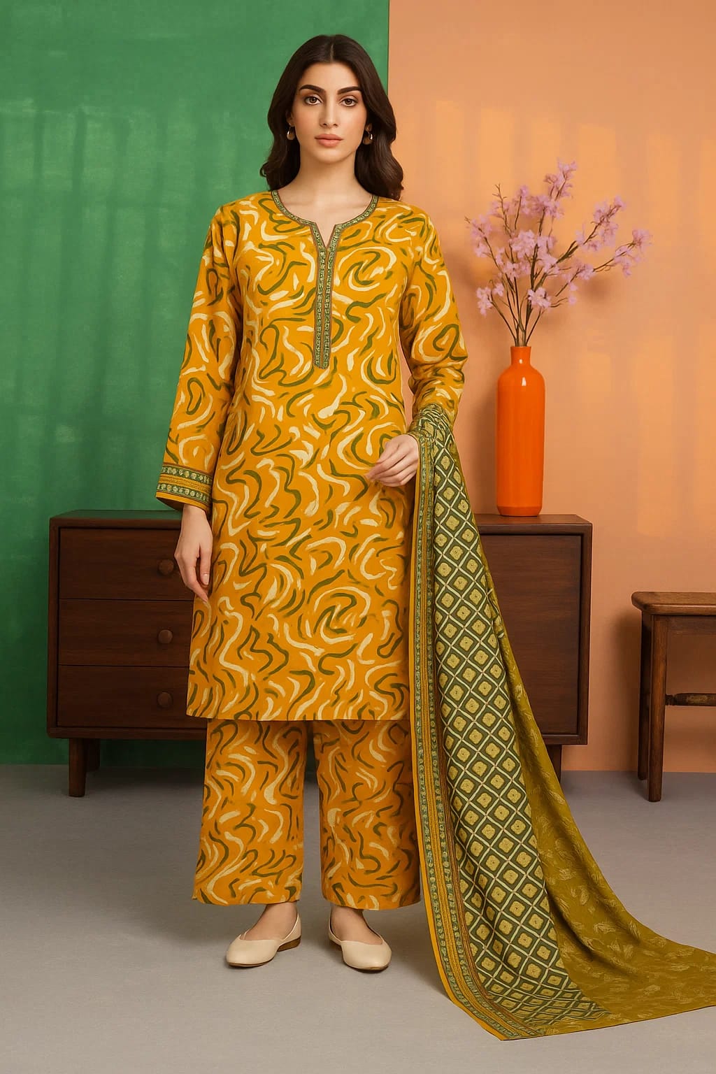Serene Bloom – 3-Piece Suit