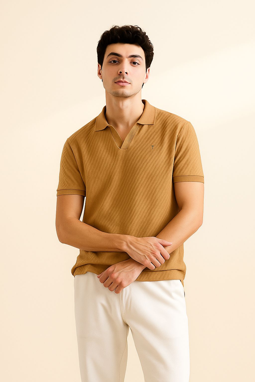 WAFFLE KNIT POLO
