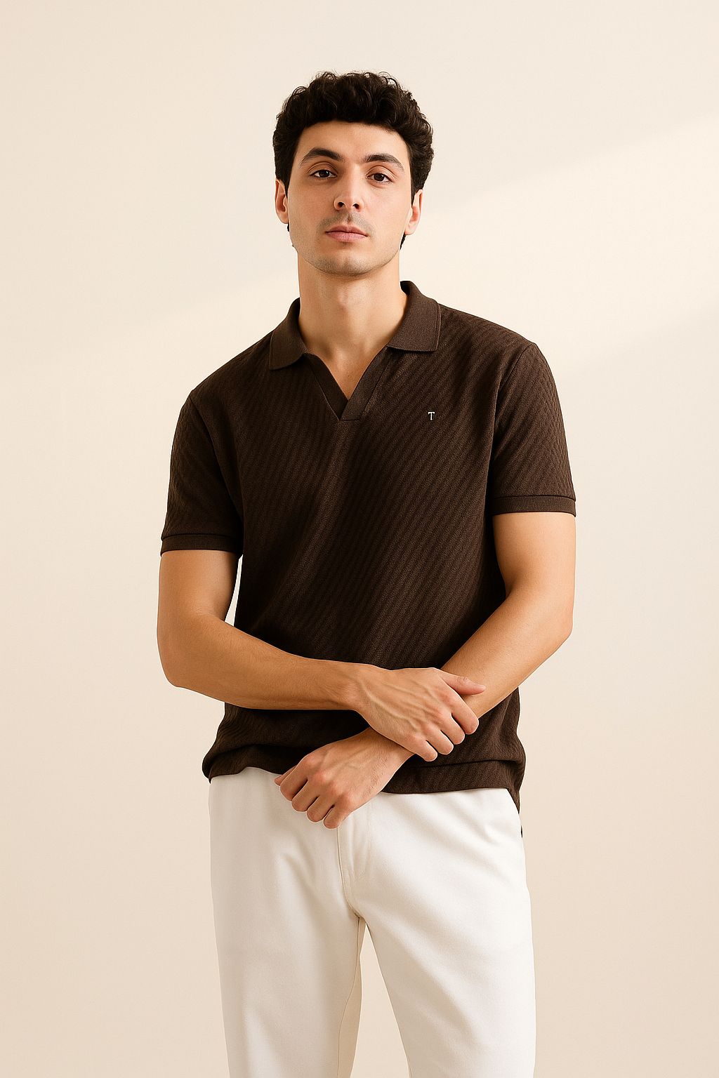 WAFFLE KNIT POLO